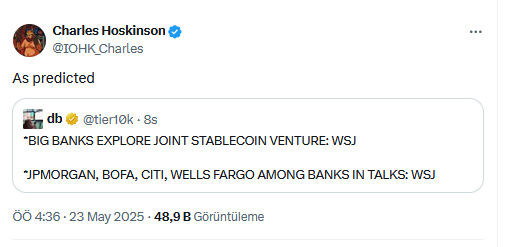 ABD Bankaları Ortak Stablecoin Geliştiriyor: Cardano Kurucusu'nun Öngörüsü Gerçek Oluyor mu?