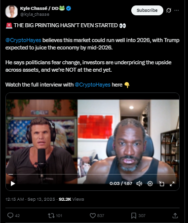 Arthur Hayes: Bitcoin ve Altcoin'lerde Boğa Piyasası 2026'ya Kadar Sürecek