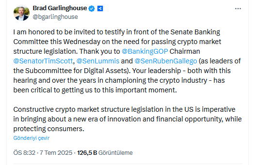 Beklenen XRP Haberi: Ripple CEO’su İfade Verecek