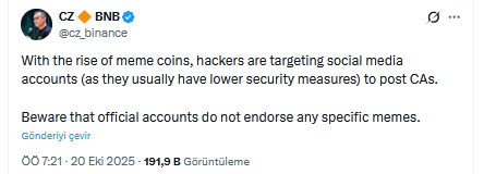 Binance Kurucusu Changpeng Zhao’dan Memecoin’ler İçin Yeni Açıklama