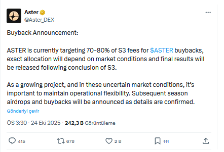Binance Listeli Altcoin ASTER’den Yeni Program: İşte Detaylar