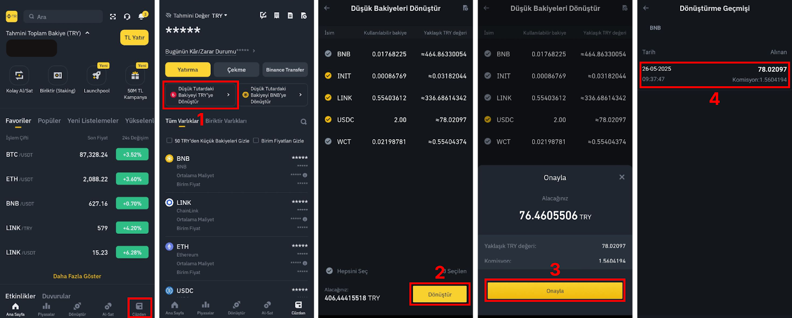 Binance TR, Küçük Bakiyeleri TL'ye Dönüştürme Özelliğini Sunuyor