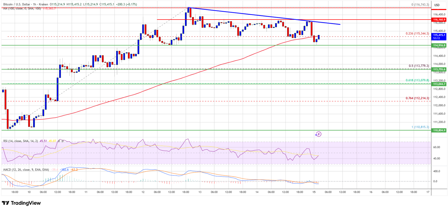 Bitcoin (BTC) Fiyat Analizi: 15 Eylül 2025 - 115.000 Doların Üzerinde Direnç