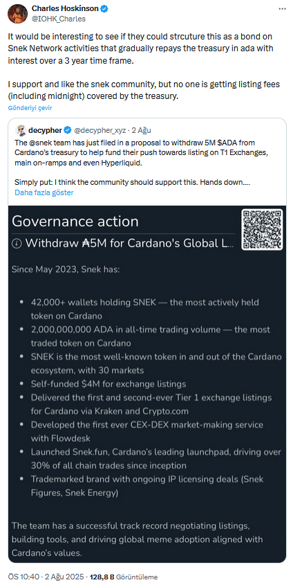 Cardano Hazinesi, Meme Coin'lere Destek Vermeyi Durdurdu: Hoskinson Yeni Finansman Modeli Öneriyor