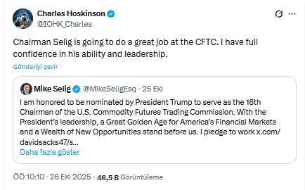 Cardano Kurucusu Charles Hoskinson Yeni CFTC Başkan Adayına İlişkin Konuştu