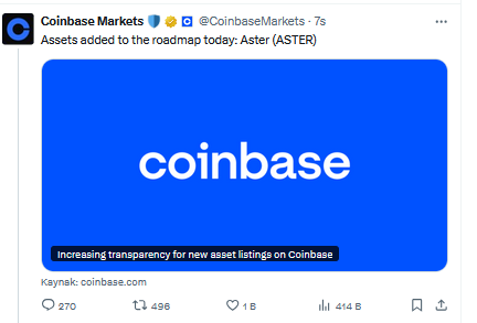 Coinbase Yol Haritasına Binance Listeli Altcoin Projesini Ekledi