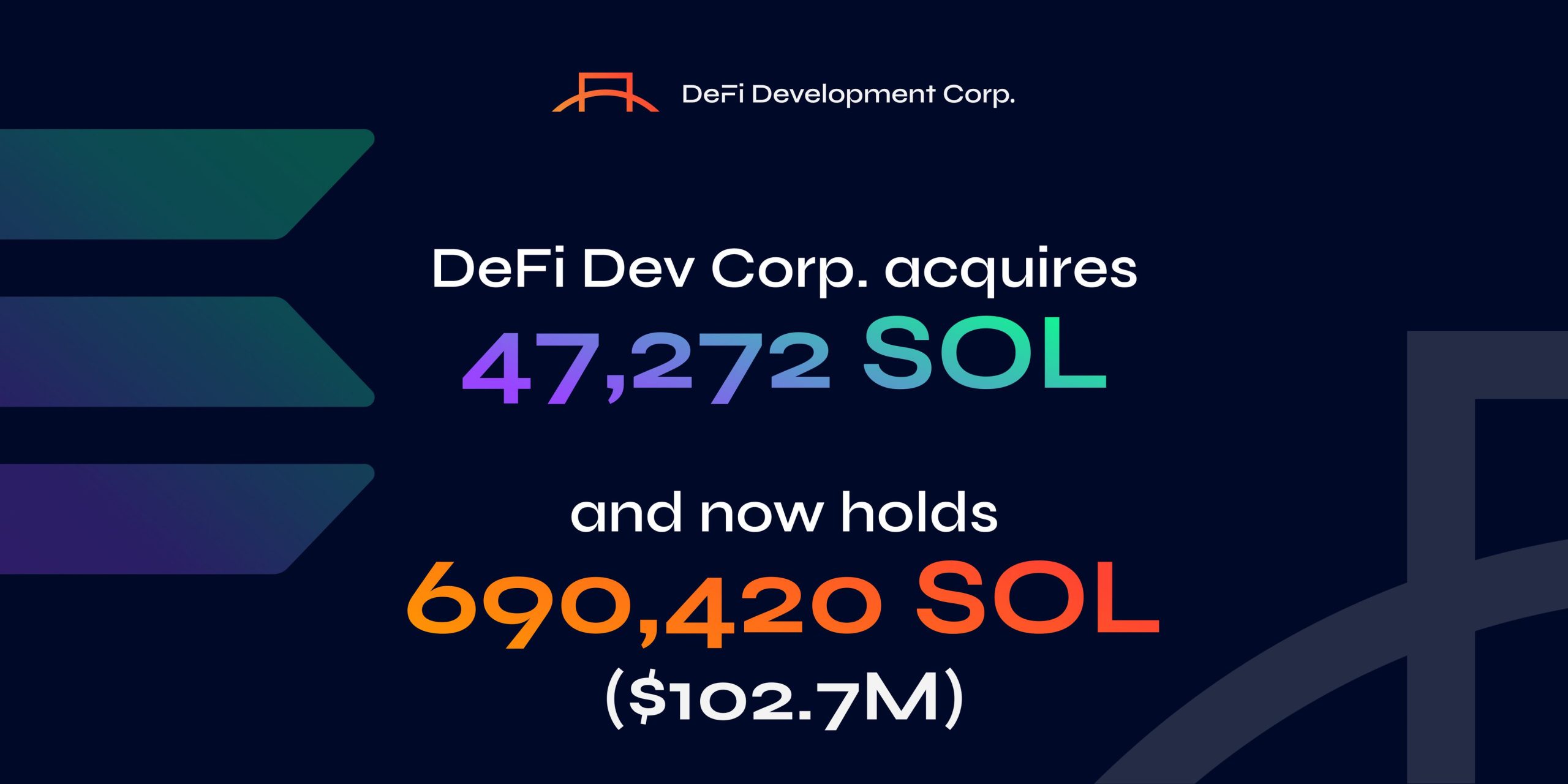 DeFi Development, Solana Portföyünü 690.000 SOL'e Çıkardı: Kurumsal İlgi Arttı