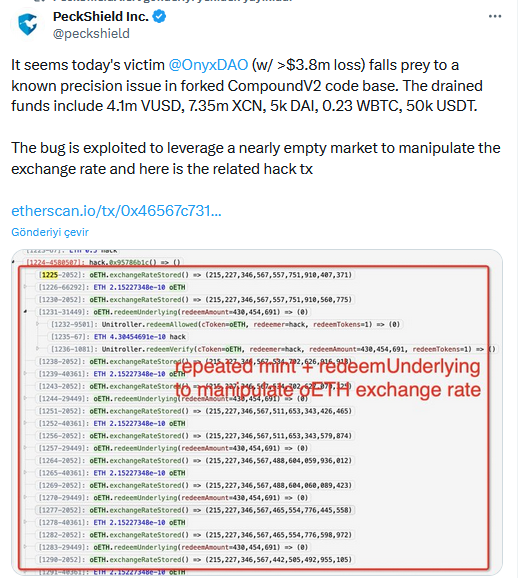 DeFi Dünyasında Yeni Bir Saldırı! OnyxDAO’da Milyonlar Kayboldu