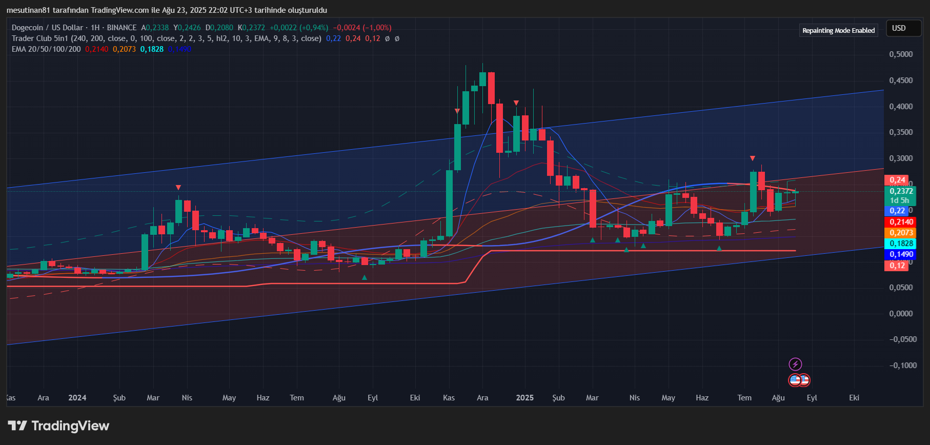 Dogecoin (DOGE) Teknik Analizi: Yükseliş İçin 0,24 Dolar Direnci Aşılmalı mı?