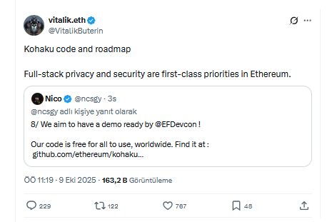 Ethereum Kurucusu Vitalik Buterin Yeni Yol Haritasını Paylaştı