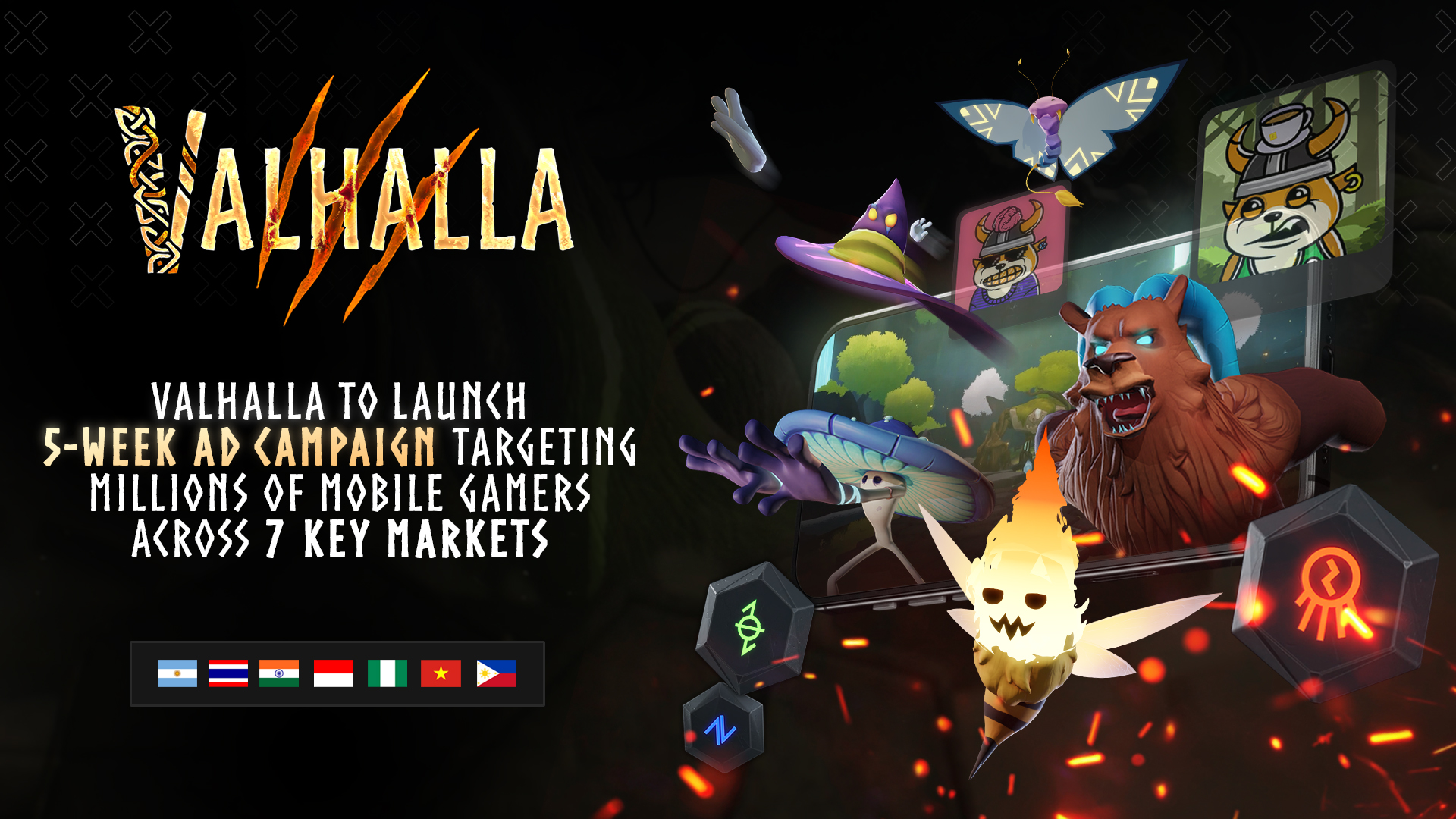 Floki, Valhalla Metaverse Oyununu Mobil Oyunculara 2,25 Milyon İzlenme Hedefi ile Tanıtıyor