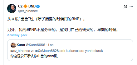 Kripto Para Topluluğu Bir Tweet’i Konuşuyor: CZ’den BNB Sattın İddiasına Olay Yanıt