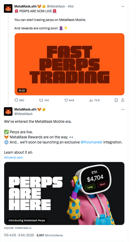 MetaMask Dev Adımı Duyurdu: ETH, BTC, LINEA, XPL, BONK ve 150 Altcoin
