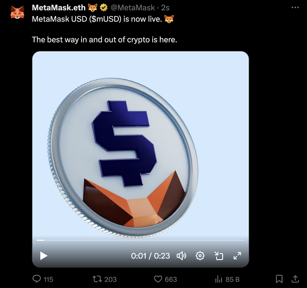 MetaMask Kendi Stablecoin’ini Piyasa Sürdü: Karşınızda mUSD