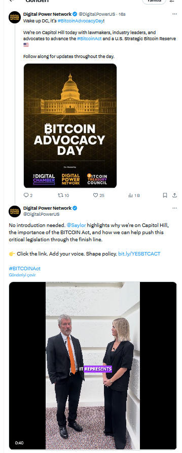 Michael Saylor Liderliğindeki Kripto Grubu, ABD'nin 1 Milyon BTC Rezervi Kurması İçin Washington'da Lobe Çalışması Yürüttü