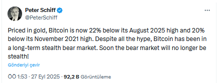 Peter Schiff Altın, Kıymetli Metaller ve Bitcoin’e Dair Konuştu