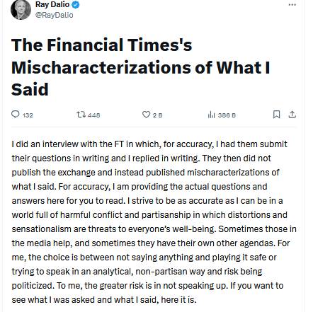 Ray Dalio ABD Borç Krizi Uyarısı: Altın ve Bitcoin Güvenli Liman Olarak Görünüyor