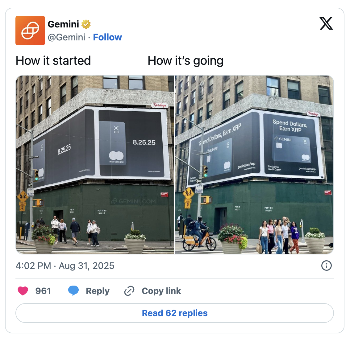 Ripple İş Birliğinde Geliştirilen Ürün İçin Yeni Billboard Reklamı: “Dolar Harca, XRP Kazan”