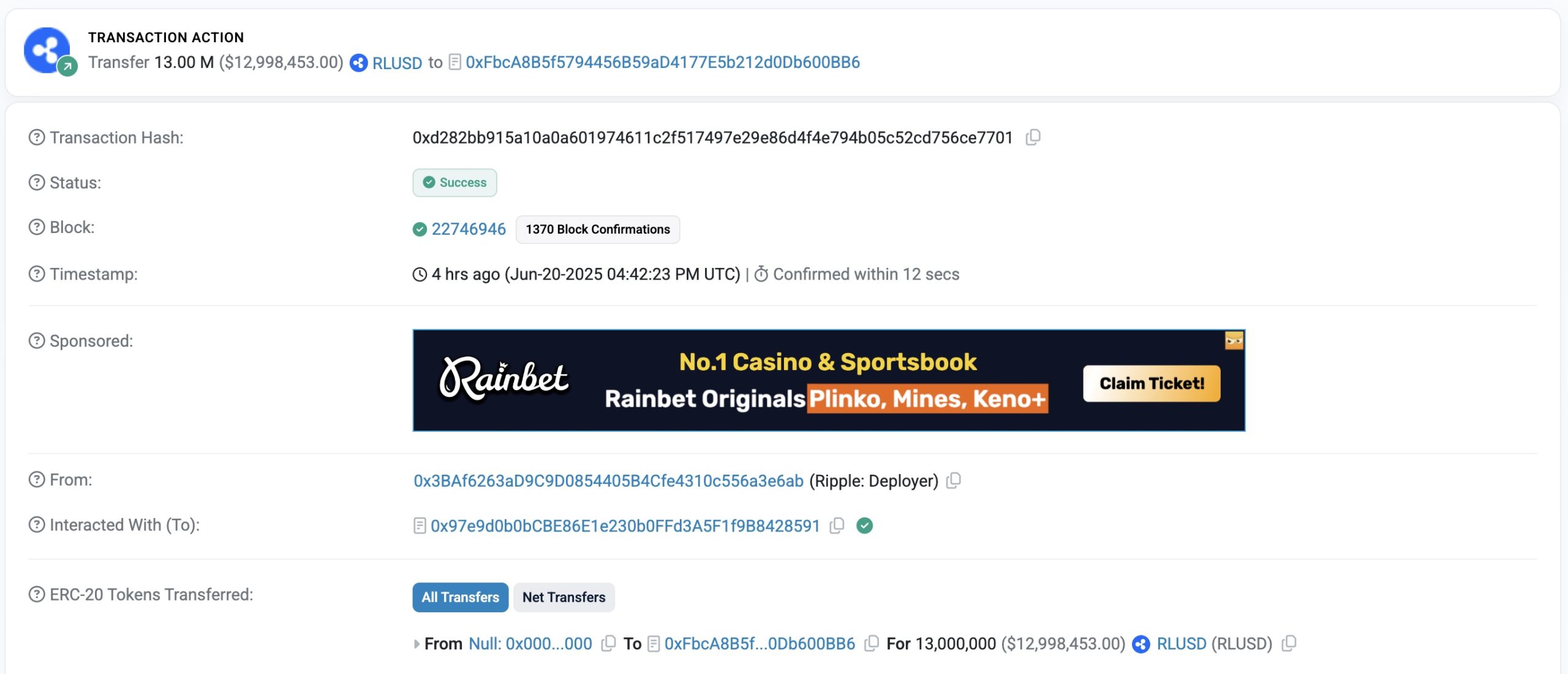 Ripple Vites Yükseltti: Bir Günde 13 Milyon Adet Coin Bastı