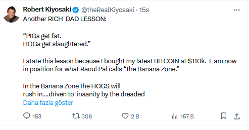 Robert Kiyosaki: Bitcoin "Muz Bölgesi"ne Yaklaşıyor - 124.000 Dolar Hedefi