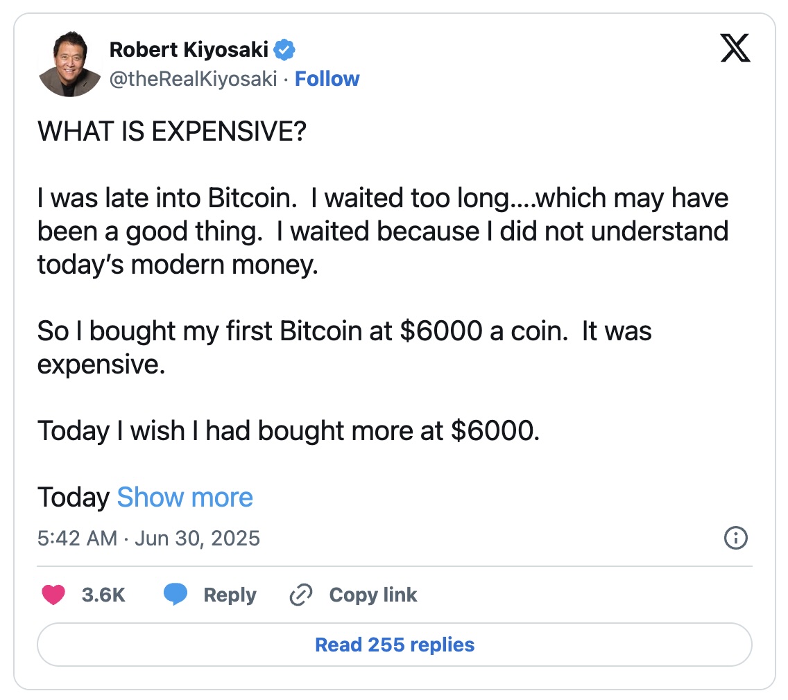 Robert Kiyosaki'nin Bitcoin Pişmanlığı: "Keşke Daha Çok Almış Olsaydım!"