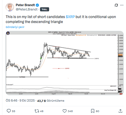 Short Listemin Başında Diyen Ünlü Trader XRP İçin Korkutan Hedefi Verdi