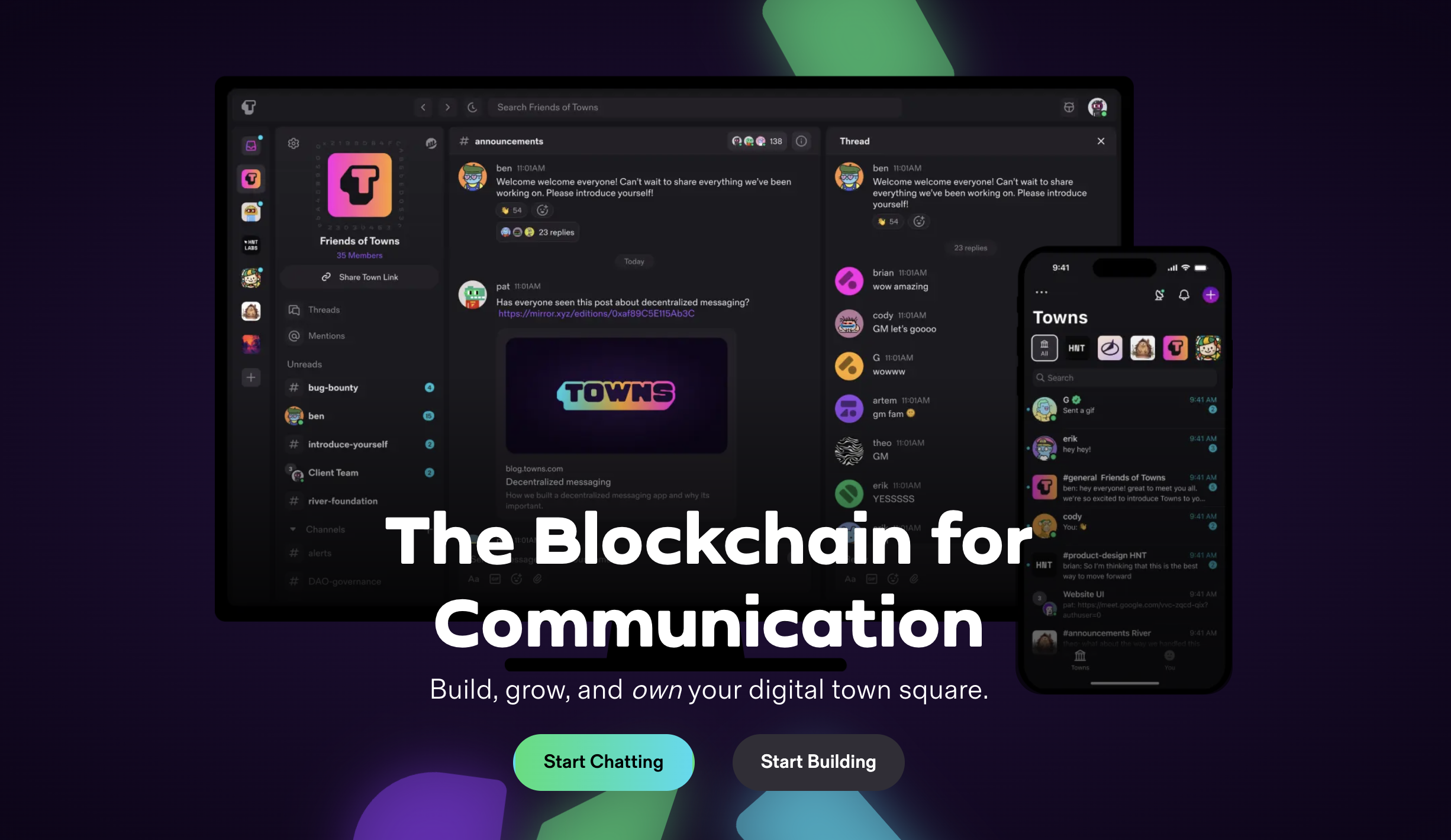 Towns Protocol (TOWNS): Merkeziyetsiz Sosyal Ağ Altyapısı