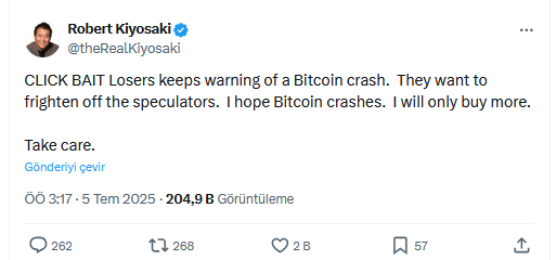 Ünlü İsimden Şaşırtan Açıklama: Umarım Bitcoin Çöker