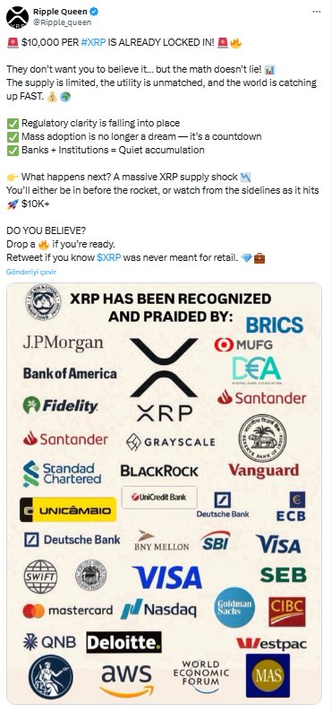 XRP Fiyatı 10.000 Doları Görecek mi? Ripple Queen'den Cesur Tahmin