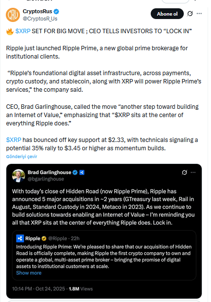 XRP İçin Çığır Açan Gelişme: Ripple CEO’sunun Uyarısı Piyasayı Salladı