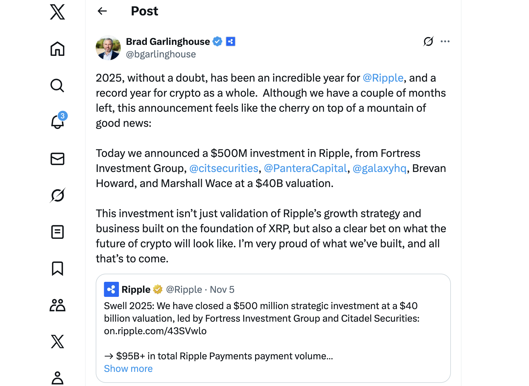 XRP İçin Güven Oyu: Ripple’ın 500 Milyon Dolarlık Anlaşmasına Ünlü CEO’dan Tam Destek