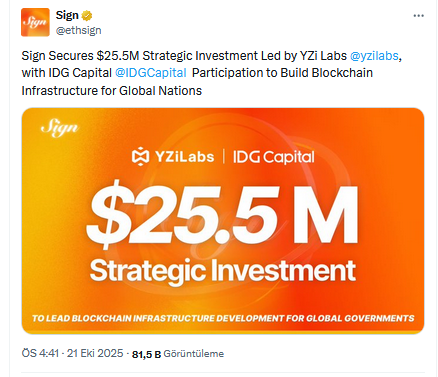 YZi Labs ve IDG 25.5 Milyon Dolarla Altcoin Projesini Finansmanın Zirvesine Taşıdı